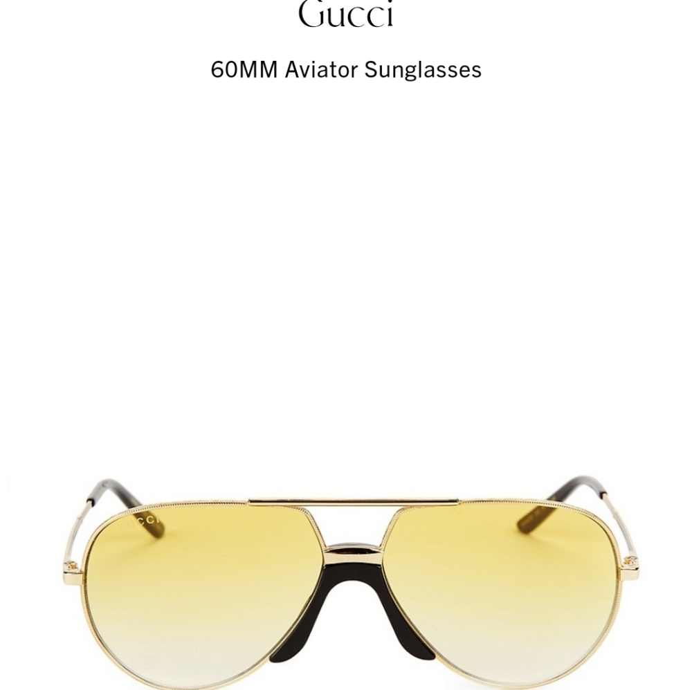 Unisex Gucci 60mm aviator sunglasses